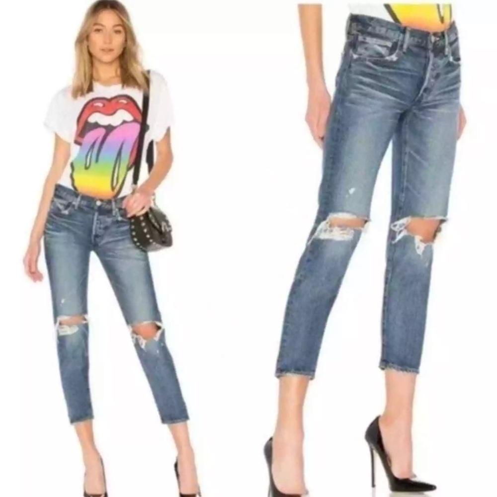 Moussy Latrobe Distressed Skinny Jeans. Size 26